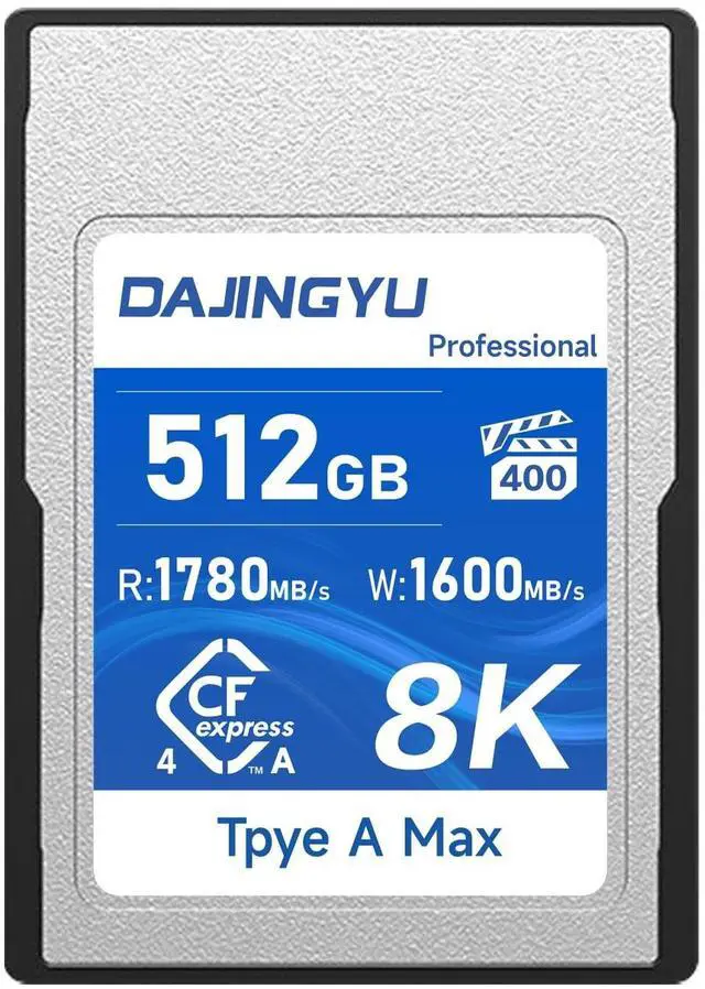 Main image of DAJINGYU 512GB CFexpress Type A Memory Card VPG400 Up to 1780/1600 MB/s Read/Write- Shooting Video and Photo in up to 8K RAW Compatible with Sony FX Camera
