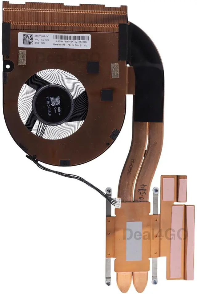Alt view image 5 of 5 - Deal4GO CPU Cooling Fan & Heatsink Module 5H41B77310 5H41B77311 Replacement for Lenovo Thinkpad P15v T15p Gen 3 with Intel CPU (UMA)