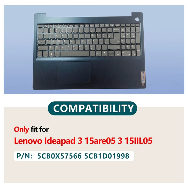 Alt view image 2 of 5 - D-KXCPELE Laptop Palmrest Upper Case with Keyboard and Touchpad Assembly Replacement for Lenovo Ideapad 3 15ada05/3 15IML05 5CB0X57566 5CB1D01998 Blue