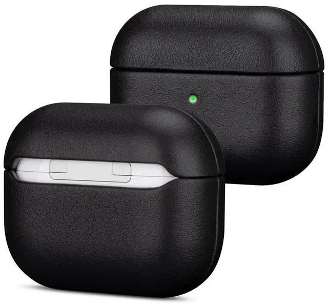 Main image of Lopie Handmade Series Cowhide AirPods Pro Case, Full Grain Leather, Shockproof, Dust/Dirt Proof - Black