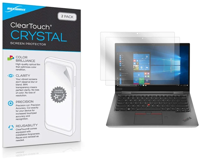 Main image of BoxWave Screen Protector Compatible With Lenovo X1 Yoga Gen 4 (14 in) - ClearTouch Crystal (2-Pack), HD Film Skin - Shields From Scratches