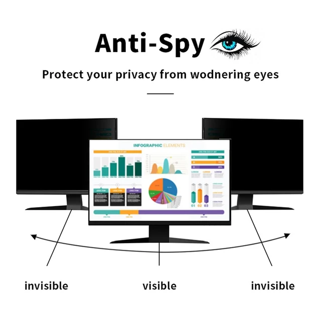 Alt view image 5 of 5 - TYLGDSGS [2-Pack 21 inch Privacy Screen for Computer Monitor