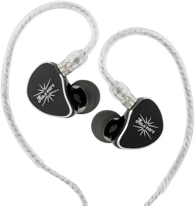 Main image of HIFIXAUDIO Kiwi Ears Belle in-Ear Monitor, 10mm DLC Diaphragm Driver Earphone, HiFi Wired Earbuds with Detachable Silver-Plated 2-Pin Cable for Audiophile Gaming (Without Mic, Black)