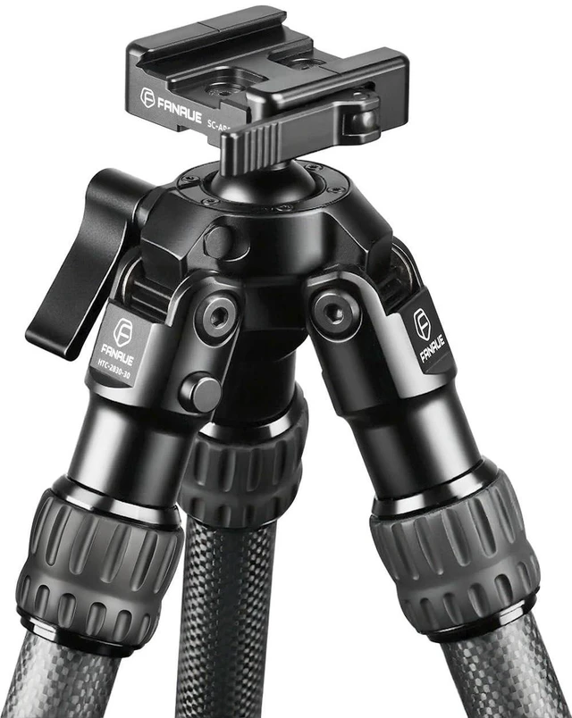 Alt view image 2 of 5 - FANAUE Carbon Fiber Tripod for Shooting,360 Degree BallHead,with Arca Swiss Quick Release Plateand Hands-Free Operation for Hunting, Shooting, and Outdoors - HTC-2830-30