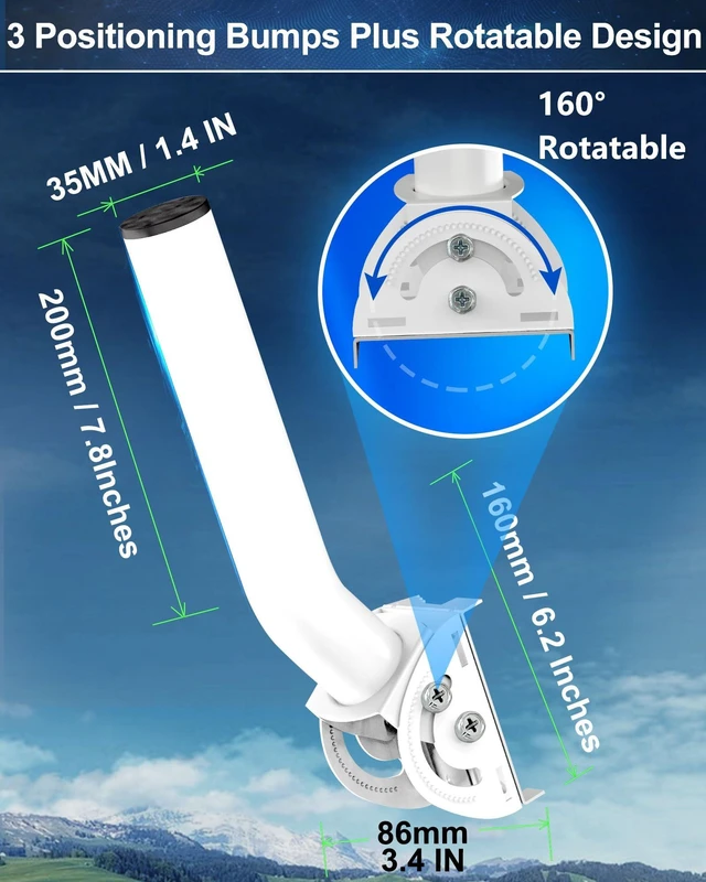 Alt view image 4 of 5 - Wall Mount for Starlink Mini, 160 Tilt Adjustable for Better Signal