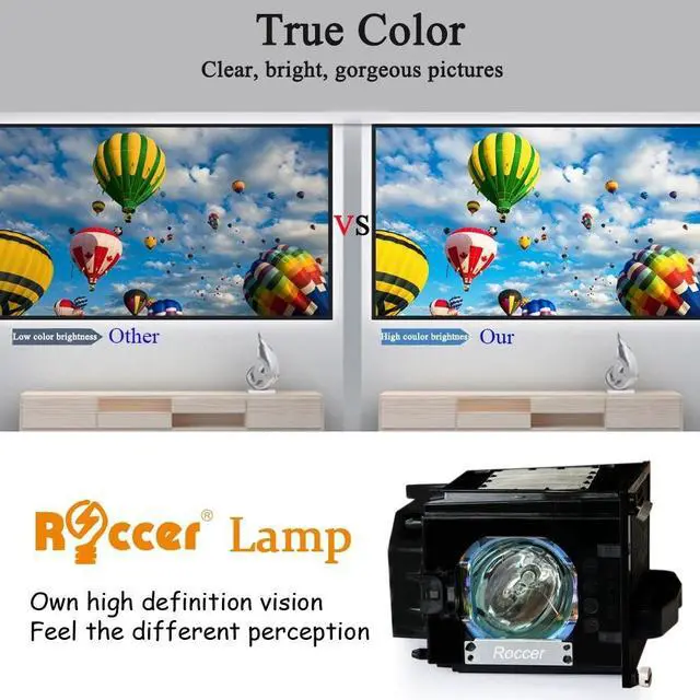 Alt view image 4 of 5 - BORYLI 915P049010 Replacement Lamp with Housing for TV WD-52631 WD-57731 WD-65731 WD-65732