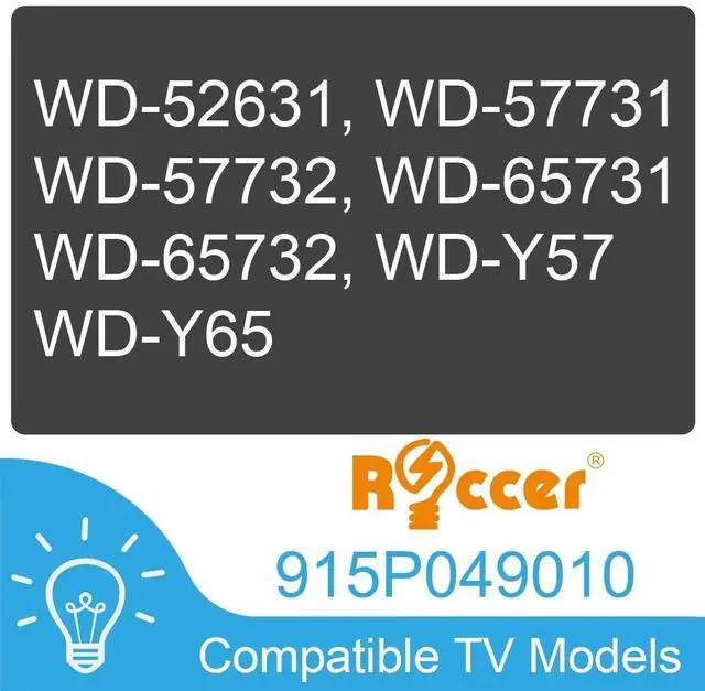 Alt view image 5 of 5 - BORYLI 915P049010 Replacement Lamp with Housing for TV WD-52631 WD-57731 WD-65731 WD-65732