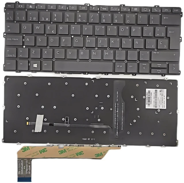 Main image of Laptop Replacement Latin Spanish Layout (espanol teclado) for HP EliteBook X360 1020 G2 1030 G2 1030 G3 1030 G4 Laptop Keyboard Without Frame/with Backlit