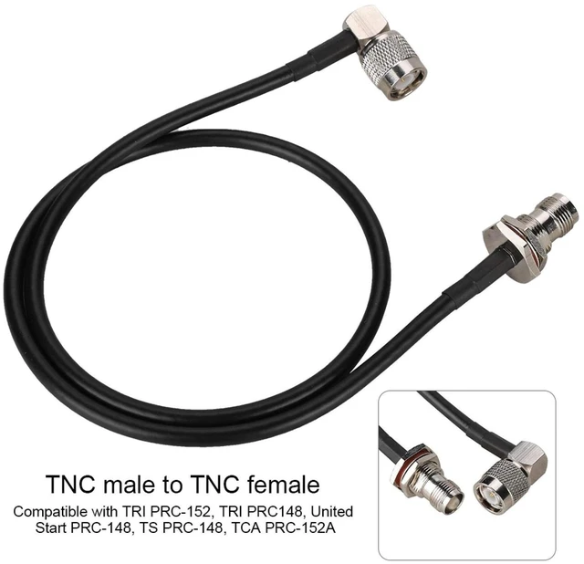 Alt view image 2 of 5 - Vipxyc 60cm TNC Male to TNC Female Antenna Extension Cable Compatible with PRC-152, PRC148, United Start PRC-148, TCA PRC-152A