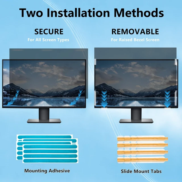 Alt view image 5 of 5 - J J-Dream 32 Inch Computer Monitor Privacy Screen, Anti Glare Filter