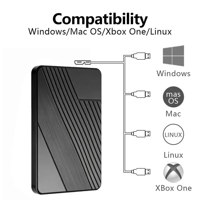 Alt view image 2 of 5 - HWAYO 500GB Ultra Slim Portable External Hard Drive USB 3.0-HDD