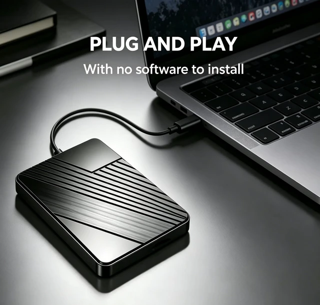 Alt view image 5 of 5 - HWAYO 500GB Ultra Slim Portable External Hard Drive USB 3.0-HDD
