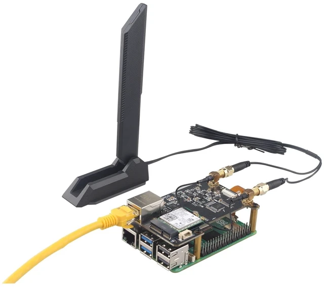 Main image of ZDE ZP596C PCIe to M.2 E Key HAT Magnetic Base Antenna WiFi7 6 6E 5 PCIe to 2.5G Ethernet Network Port HAT for Raspberry Pi 5 Support Google TPU WiFi 7 BE200 WIFI6E AX210 MT7922 WIFI6 AX200