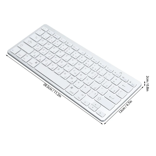 Alt view image 5 of 5 - Yunir Silent Keyboard, Slim Bluetooth Keyboard for iOS, for Android, for for Smarttv, for OS X, and Devices (Arabic)