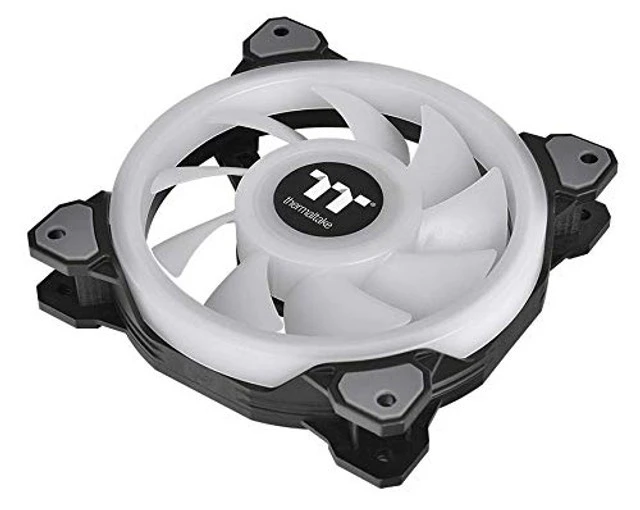 Alt view image 4 of 5 - Thermaltake Riing Quad 140mm 16.8 Million RGB Color (Alexa, Razer Chroma) Software Enabled 4 Light Rings 54 Addressable LED 9 Blades Hydraulic Bearing Case/Radiator Fan, 3 Pack, CL-F089-