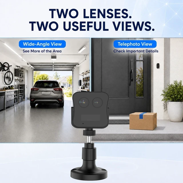 Alt view image 3 of 5 - 4G LTE Cellular Security Camera, 2K Dual Lens No WiFi Security Camera