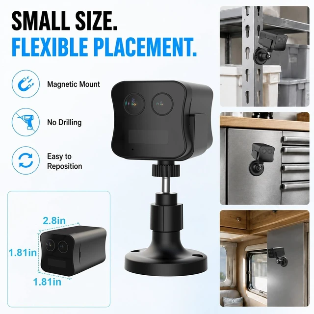 Alt view image 5 of 5 - 4G LTE Cellular Security Camera, 2K Dual Lens No WiFi Security Camera