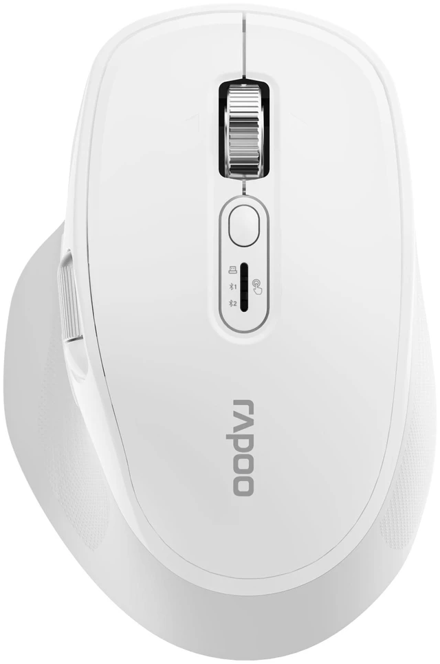 Main image of Rapoo M680 Wireless Mouse - for Small to Medium Hands, Bluetooth 5.0/4.0 + 2.4GHz Tri-Mode Multi-Device Mouse, Free-Spin Scroll, Horizontal Wheel, Silent Clicks, 4800 DPI, 2-Year Battery
