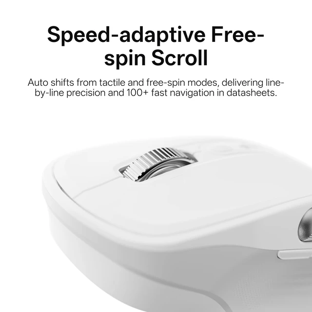 Alt view image 2 of 5 - Rapoo M680 Wireless Mouse - for Small to Medium Hands, Bluetooth 5.0/4.0 + 2.4GHz Tri-Mode Multi-Device Mouse, Free-Spin Scroll, Horizontal Wheel, Silent Clicks, 4800 DPI, 2-Year Battery