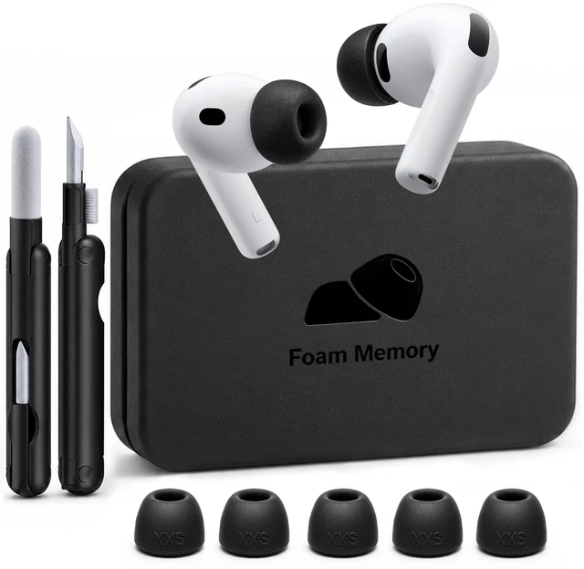 Main image of Tecolu Memory Foam Replacement Ear Tips for AirPods Pro 3 (XXS-White)