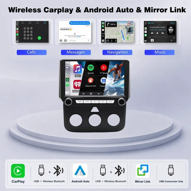 Alt view image 4 of 5 - 4+64G Car Radio for 2013-2018 Dodge RAM 1500/2500/3500(Manual & Auto AC)