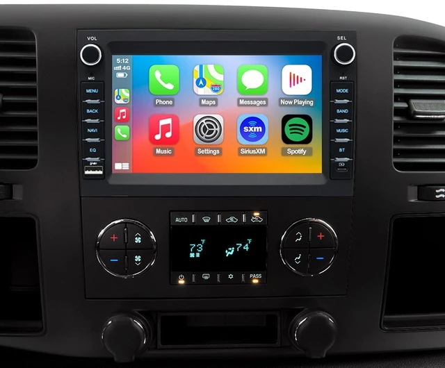 Main image of 4G LTE QLED Radio for Chevy Silverado GMC Sierra Yukon 2007-2013,Touch Screen 8core Stereo Upgrade,Wireless carplay & Android Auto,Fast Charge,Free Backup Camera