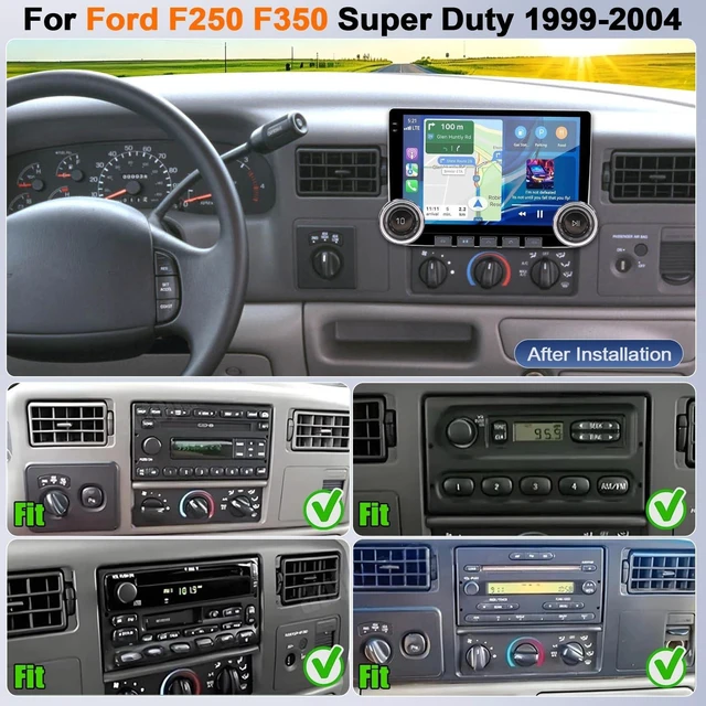 Alt view image 4 of 5 - 10.1" Android 15 Car Stereo Radio for Ford F250 F350 Super Duty 1999-2004