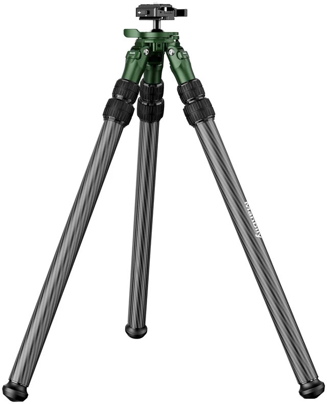 Main image of Manbily QM-2836 Shooting Tripod, Inverted Hunting Carbon Fiber Tripod with 45mm Ball Head and Picatinny to Arca Swiss Adapters, 36mm Thick Tubes, Max Load 55lbs Green
