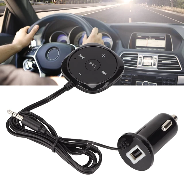 Alt view image 5 of 5 - Sanpyl Car Bluetooth 5.0 Adapter, Handsfree Calling & Audio Receiver, 5V 2.1A USB Charging Port, 3.5mm AUX Input for Cars