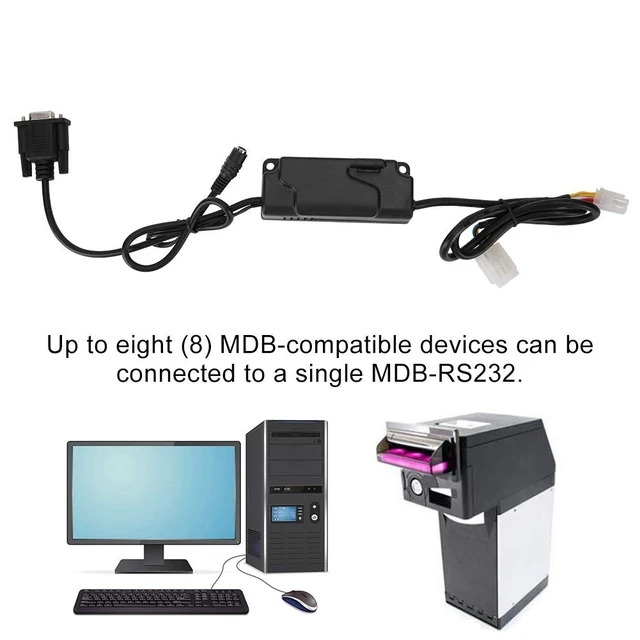 Alt view image 5 of 5 - Zopsc MDB to RS232 Converter 24V ABS for Payment Devices