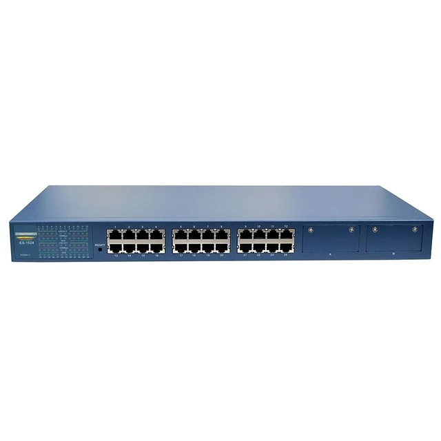 Alt view image 2 of 4 - SEDNA - ES-1024 24 Port 10/100 Managed Smart Switch (with TP+2 slots)