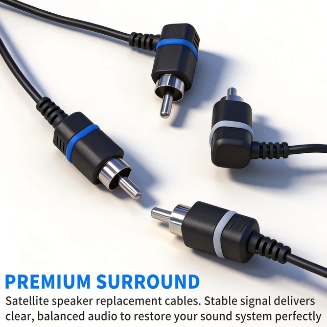 Alt view image 4 of 5 - AHKWK Satellite Speaker Cables Compatible with Vizio V51 M51