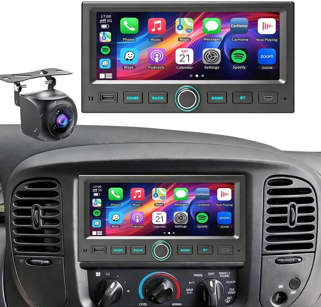 Main image of Plug&Play Car Radio for Ford F150 1997-2003,F250/F350/F450/F550 1997-2004,Ranger 1998-2011, E150/250/350 1997-2008, Mustang 2001-2003,6.9 Inch IPS Touch Screen for CarPlay & Android Auto&Mirror Link