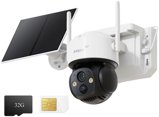 Main image of Anlapus 4G LTE Cellular Security Camera, 4MP 2.5K Solar Powered Camera