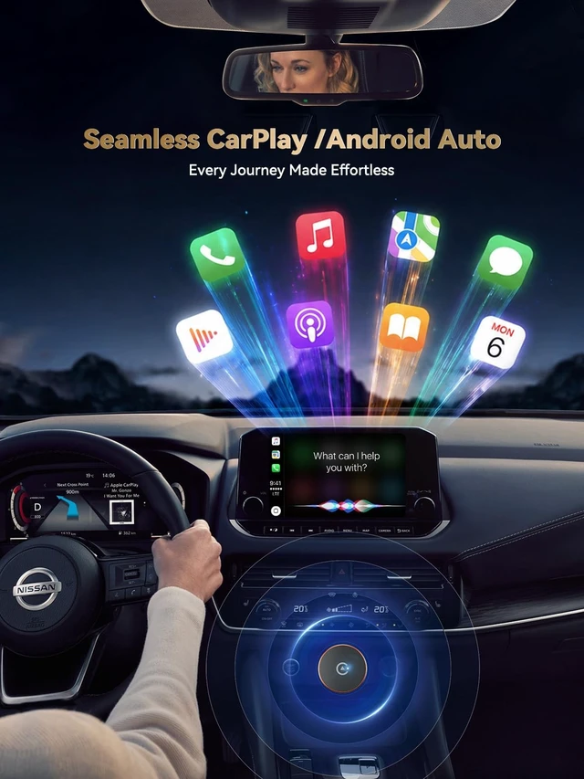 Alt view image 4 of 5 - 2026 Wireless CarPlay Adapter & Wireless Android Auto Adapter 2-in-1