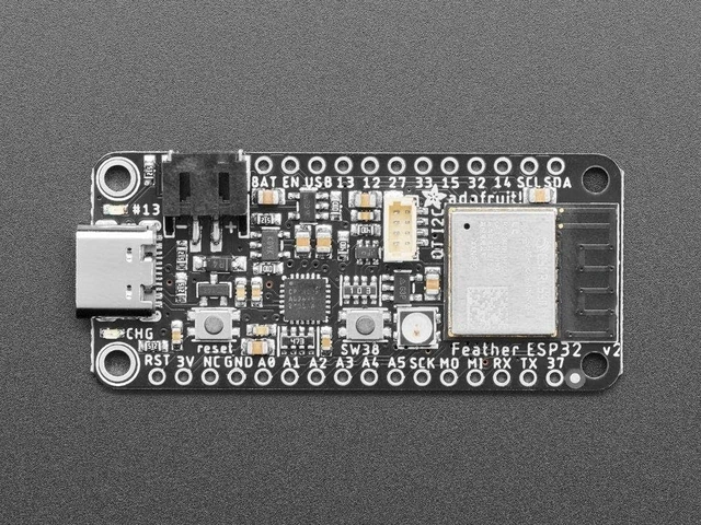 Alt view image 2 of 5 - ESP32 Feather V2-8MB Flash + 2 MB PSRAM - Stemma QT Ada 5400