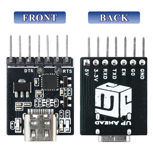 Alt view image 3 of 5 - CH9102F Downloader for ESP32 Development Board, 7Pin Type-C Port, with Auto-Burn Circuit