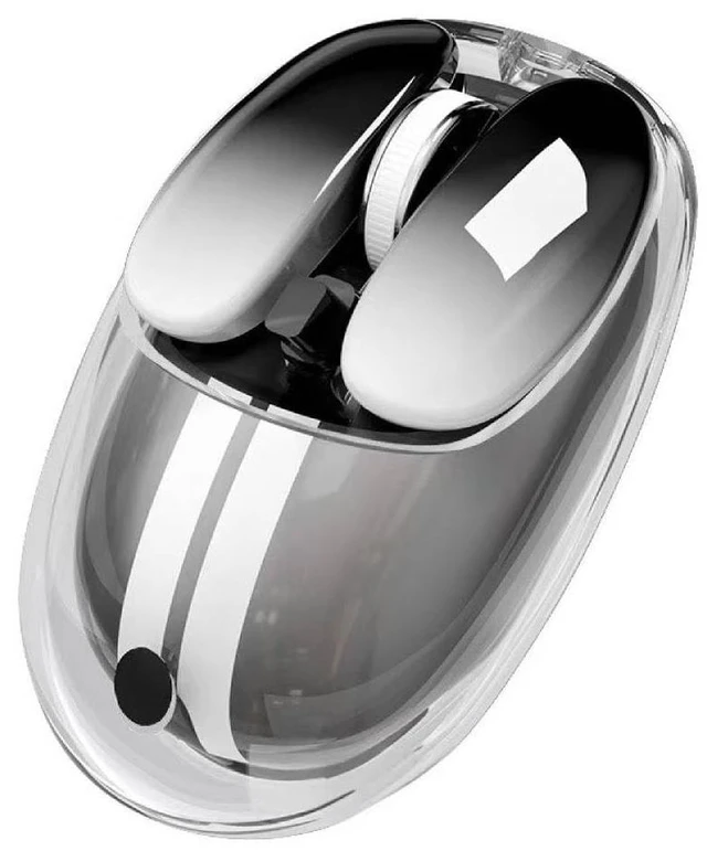 Main image of M60 Tri-Mode Wireless Mouse, Transparent Gradient Silent Bluetooth Mouse (Bluetooth 5.0 + 2.4G + Wired), Ergonomic Portable Cute Computer Mouse for Laptop, Desktop, Mac, Windows, Office & Home