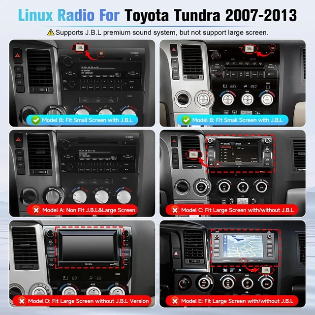 Alt view image 2 of 5 - Naifay Linux Car Radio for Toyota Tundra 2007 2008 2009 2010 2011 2012 2013