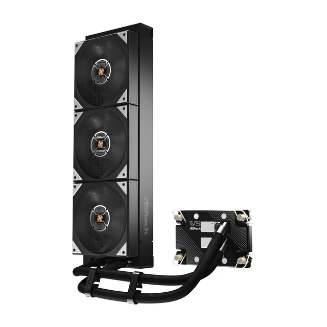Alt view image 3 of 5 - ASRock WS XE 360D Workstation Liquid CPU Cooler, Dual-Pump Redundancy, 38mm Radiator, Intel Xeon, Aerospace LCP Fans, 0dB Silent, 6-Year Warranty