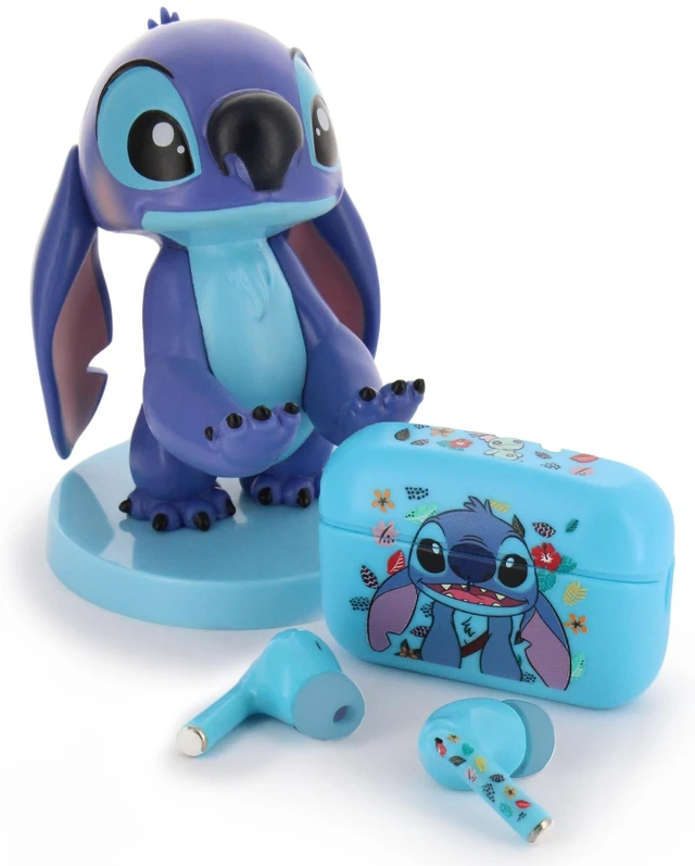 Main image of Buds Pro Stitch Wireless Bluetooth EarBuds & Phone Holder - Lilo & Stitch In Ear Headphones with Microphone, 28+ Hours Playtime, Active Noise Cancelling Wireless Earbuds, IPX4 Rating & C