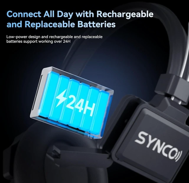 Alt view image 4 of 5 - SYNCO XTalk XPro3 Wireless Intercom Headset System (Xpro3 Three Users)