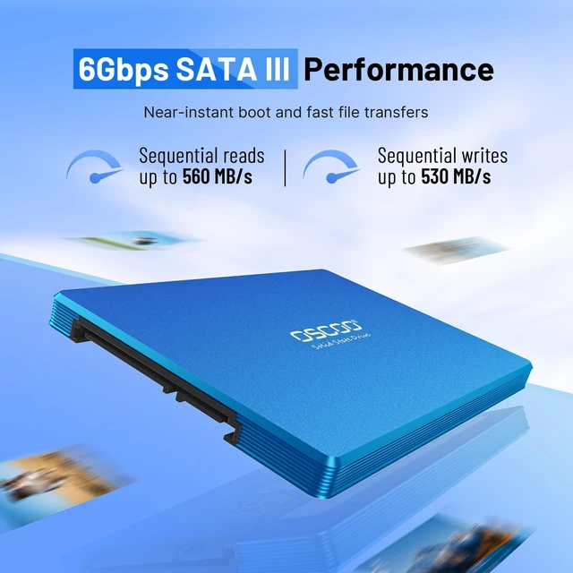 Alt view image 3 of 5 - OSCOO 1TB 2.5" SATA III SSD, 568TBW Endurance, 3D TLC NAND, Up to 560MB/s