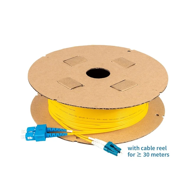 Alt view image 4 of 5 - SpeedyFiberTX 6-Pack 3 Meter LC/U to SC/U Fiber Patch Cable, Corning SMF-28 Singlemode 9/125um Ultra Optical Fiber, OS1/OS2 Compatible, Duplex Yellow Riser OFNR Cable Jacket