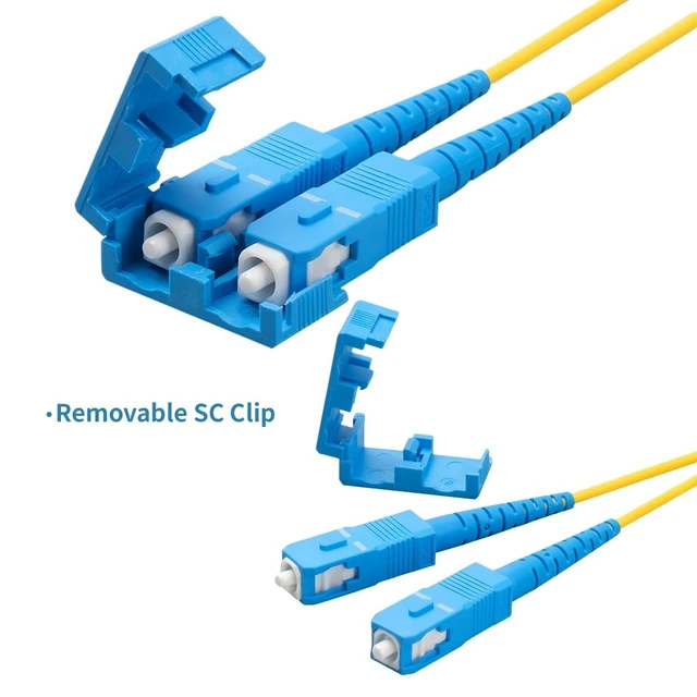 Alt view image 2 of 5 - SpeedyFiberTX 6-Pack 3 Meter LC/U to SC/U Fiber Patch Cable, Corning SMF-28 Singlemode 9/125um Ultra Optical Fiber, OS1/OS2 Compatible, Duplex Yellow Riser OFNR Cable Jacket