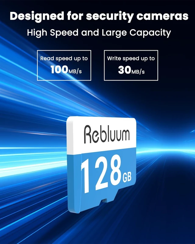 Alt view image 2 of 5 - Rebluum Micro 128GB SD Card for Solar Security Cameras Indoor Outdoor