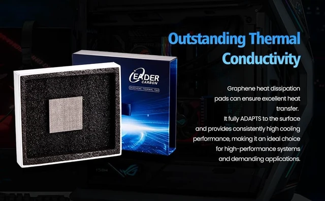 Alt view image 5 of 5 - Graphene Thermal Pad (75x72x0.2mm) - Conductive CPU/GPU Cooling Sheet