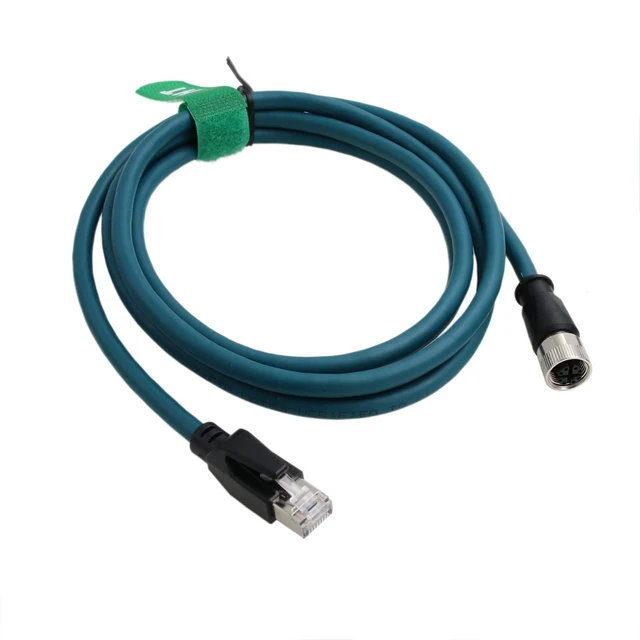 Alt view image 4 of 4 - HangTon Ethernet Cable M12 X Code 8 Position Female to RJ45 Cat-7e for Industrial Actuator Sensor Profibus Network Automation Application 30cm