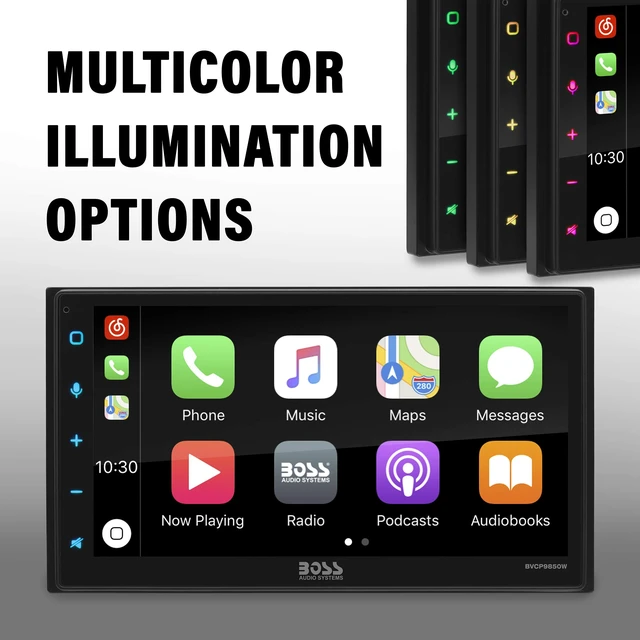 Alt view image 5 of 5 - BOSS Audio Systems BVCP9850W Car Stereo - Wireless Apple CarPlay & Android Auto, Double Din, 6.75 Inch Touchscreen, Bluetooth, No DVD CD Player, AM/FM Radio Receiver, Wireless Remote Con