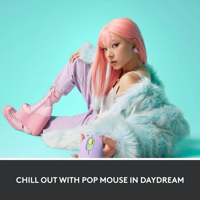 Alt view image 3 of 5 - Logitech POP Mouse, Wireless Mouse with Customizable Emojis, SilentTouch Technology, Precision/Speed Scroll, Compact Design, Bluetooth, Multi-Device, OS Compatible - Daydream Mint